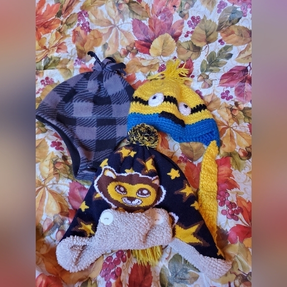 Vintage Bundle of 4 Winter Hats Beanies Kids Boys - Picture 14 of 16